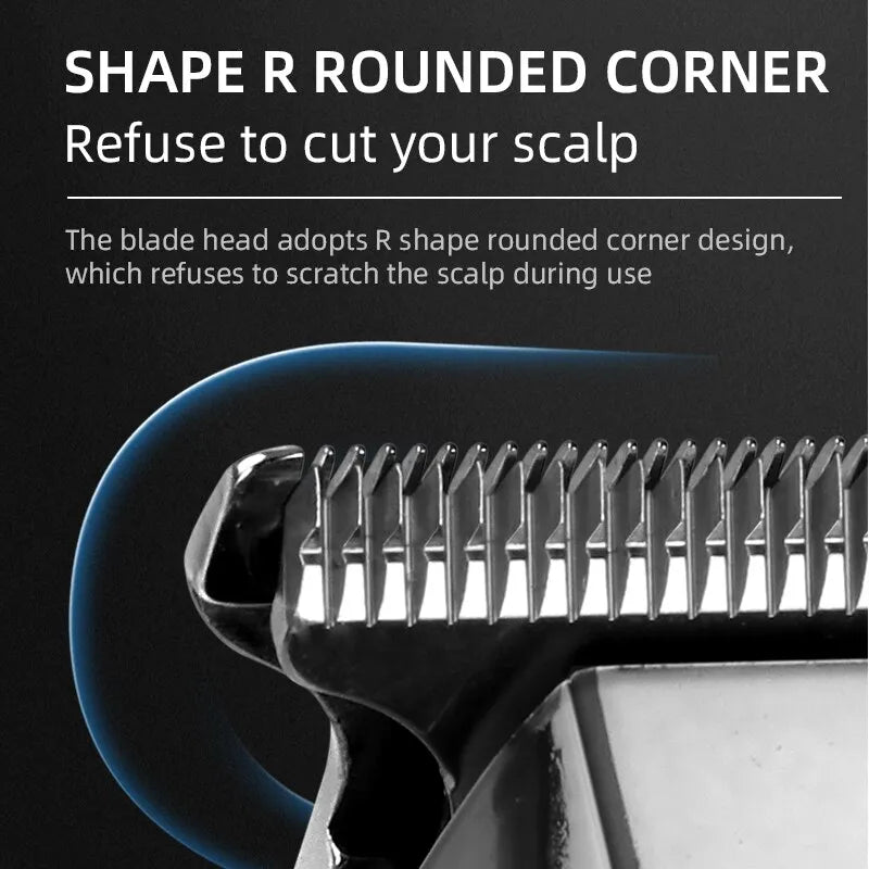 Kemei 5027 Men's Professional Adjustable Speed Hair Clipper and Beard Trimmer with LED Digital Display, Electric Razor KM-5027