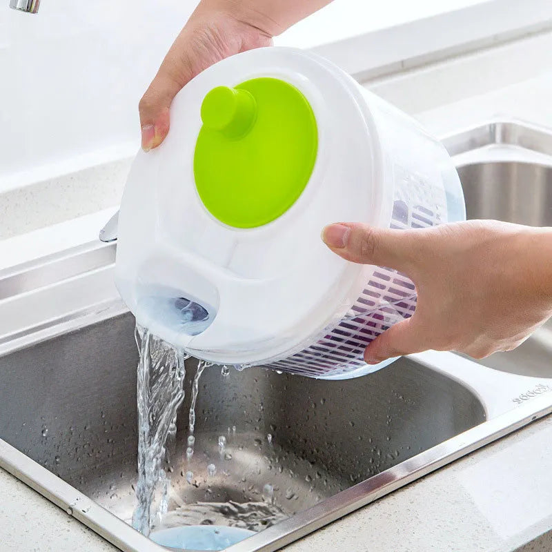 Vegetable and Fruit Spinner: Salad Dryer, Washer, Drainer, and Colander