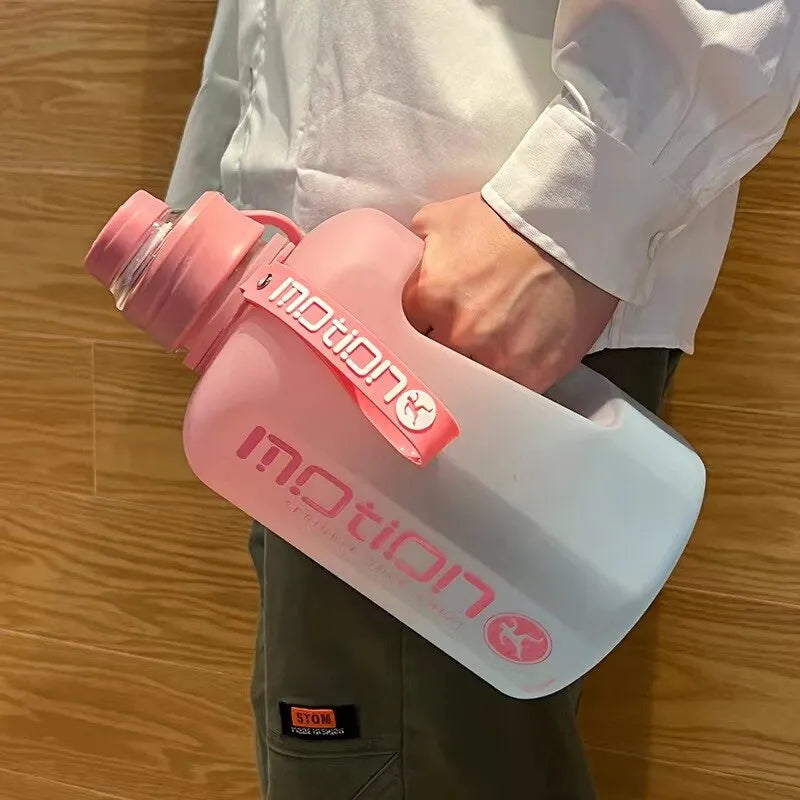 2.2L High-Capacity Sports Water Bottle - Portable Fitness Hydration Kettle, Durable Gradient Plastic, Ideal for Outdoor Events and Students