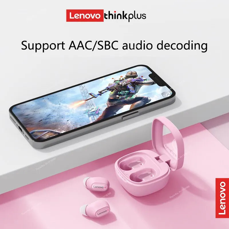 Lenovo XT62 TWS Original Wireless Bluetooth 5.3 Sport Earphones with HiFi, Noise Reduction, and Touch Control Features