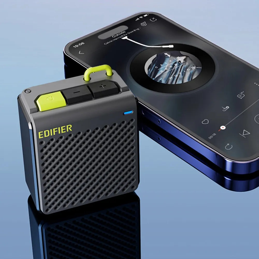 Edifier MP85 Lightweight Portable Bluetooth Speakers - 70g Waterproof Wireless Stereo for Camping, Walking, 8H Playback Time