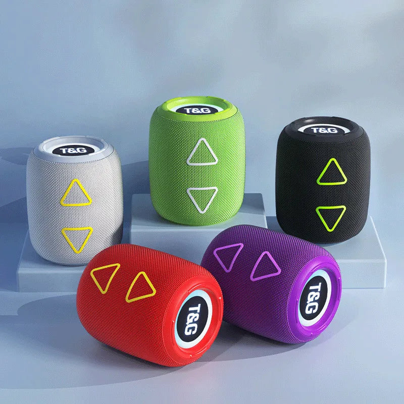 TG-655 cylindrical triangular button type bass Bluetooth speaker stylish and cool LED light portable wireless Bluetooth audio