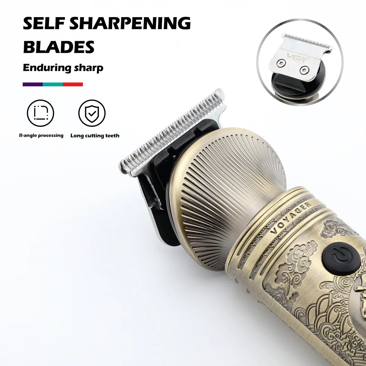 VGR Professional 6-in-1 Grooming Kit - Rechargeable Metal Hair Trimmer, Body Shaver, Nose Trimmer, Hair Clipper - Vintage V-106 Model