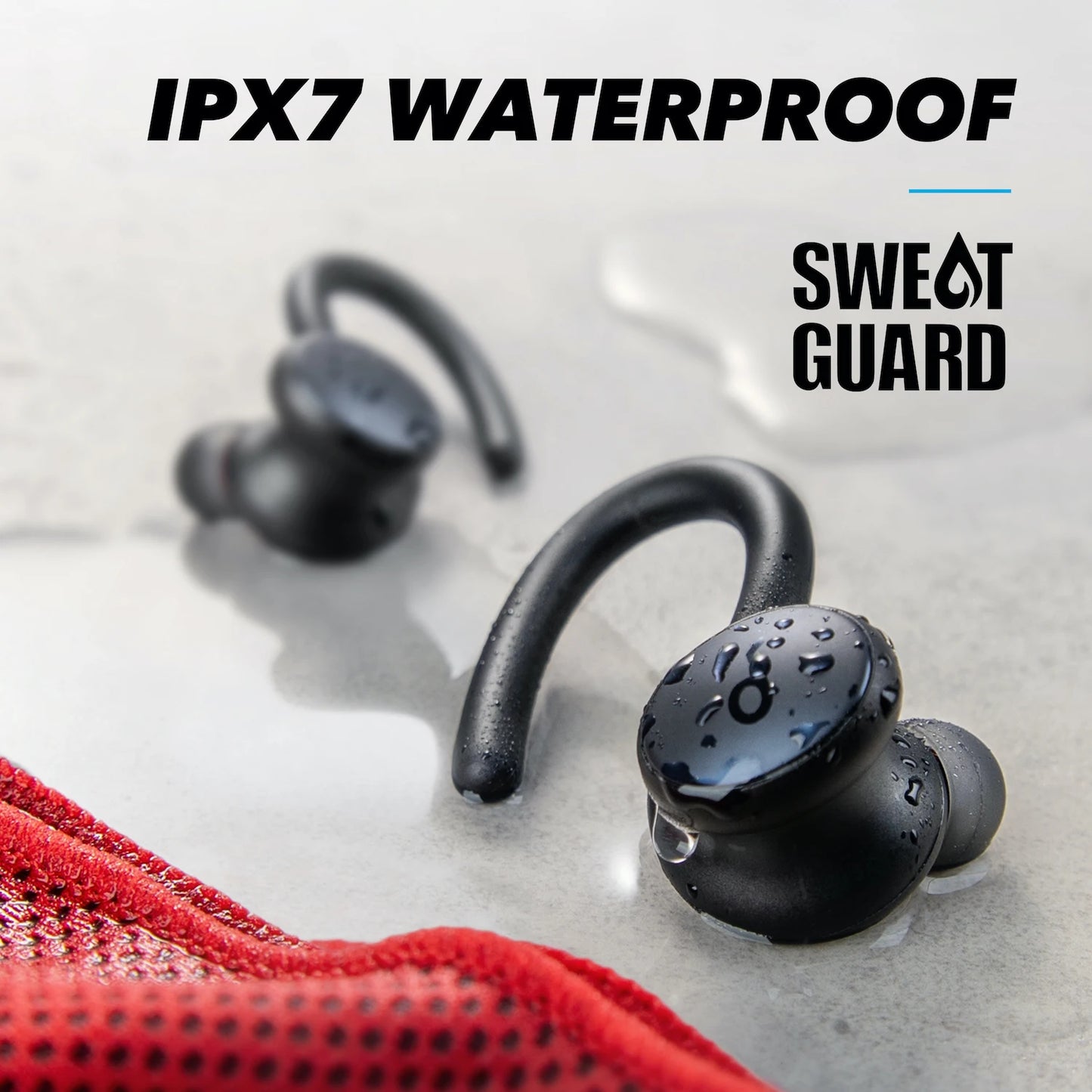 Anker Soundcore Sport X10 Bluetooth 5.2 Headphones with Rotating Ear Hooks, Deep Bass, IPX7 Waterproof and Sweatproof Earbuds for Sports