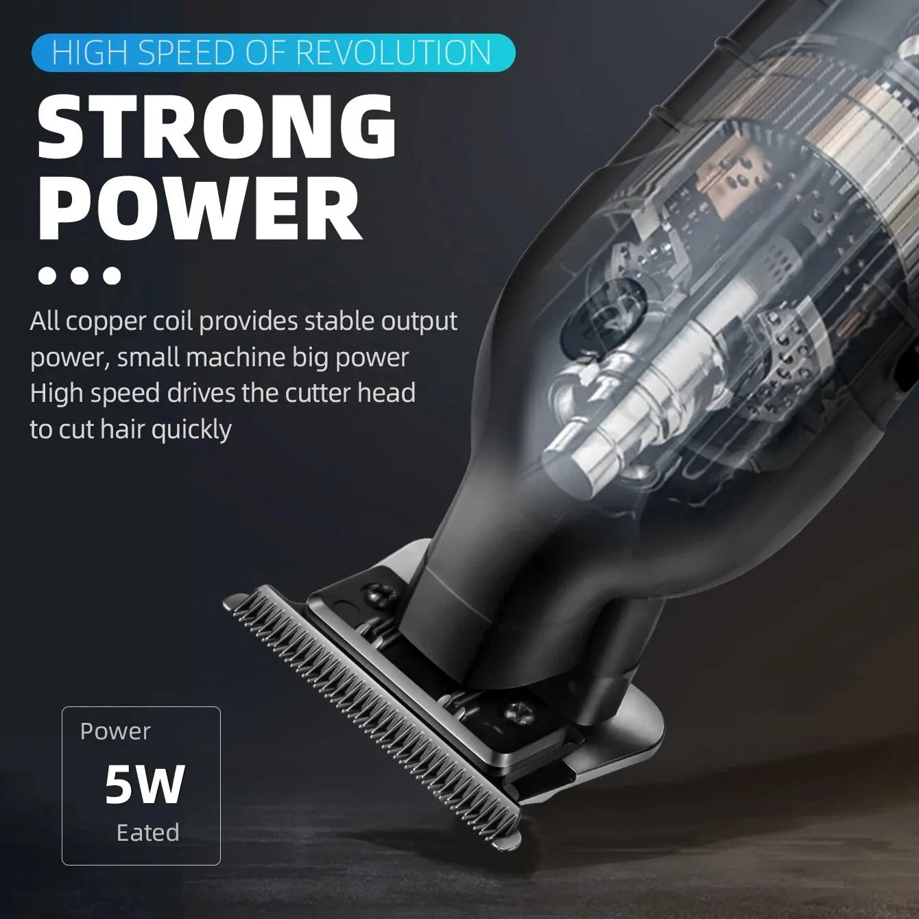 KEMEI Professional Men's T-Outliner Beard and Hair Trimmer - Bump-Free Technology Cordless Electric Beard Trimmer