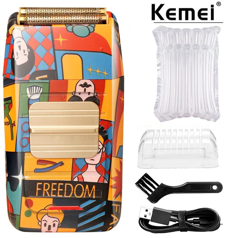 Kemei 1102H Powerful Electric Razor for Men - Rechargeable Bald Head and Beard Shaving Machine