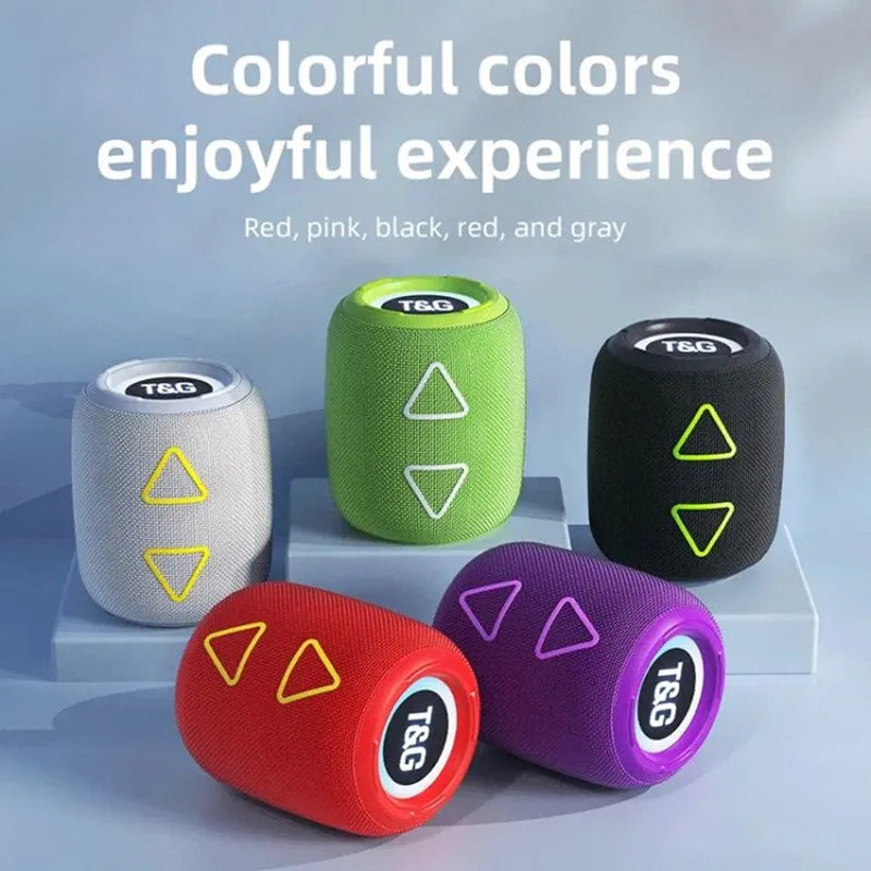TG-655 cylindrical triangular button type bass Bluetooth speaker stylish and cool LED light portable wireless Bluetooth audio