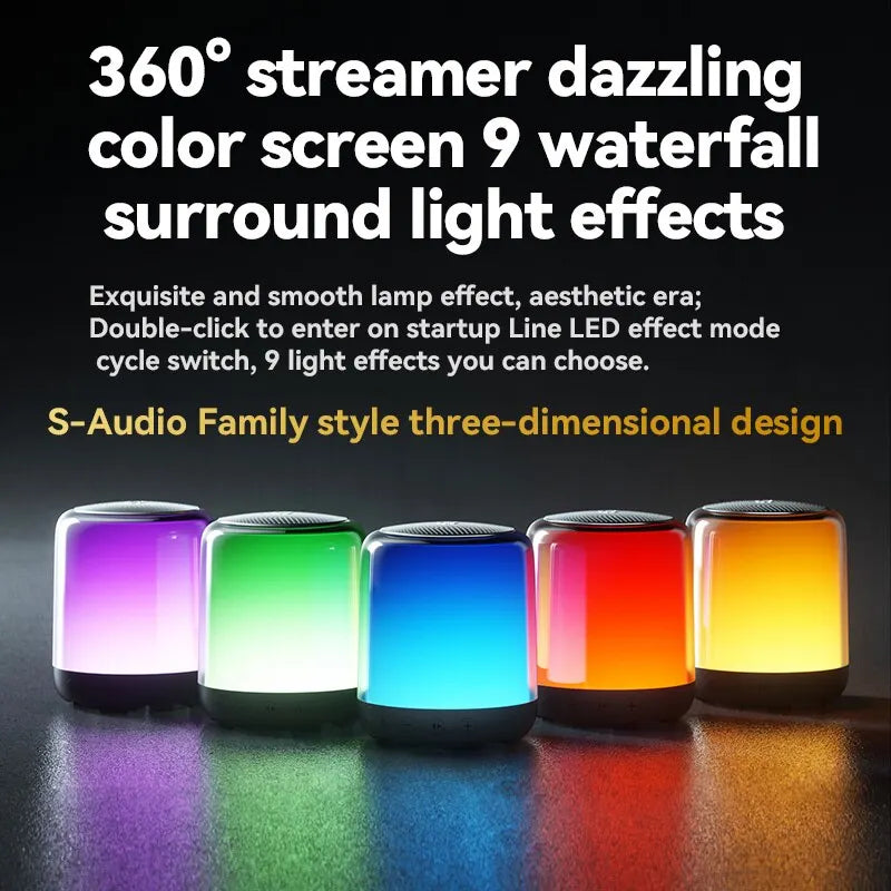 Portable Mini Speaker Sanag X10 with Wireless Bluetooth, 360° Streamer Screen, 9 Lighting Modes, and 10 Hours Play Time