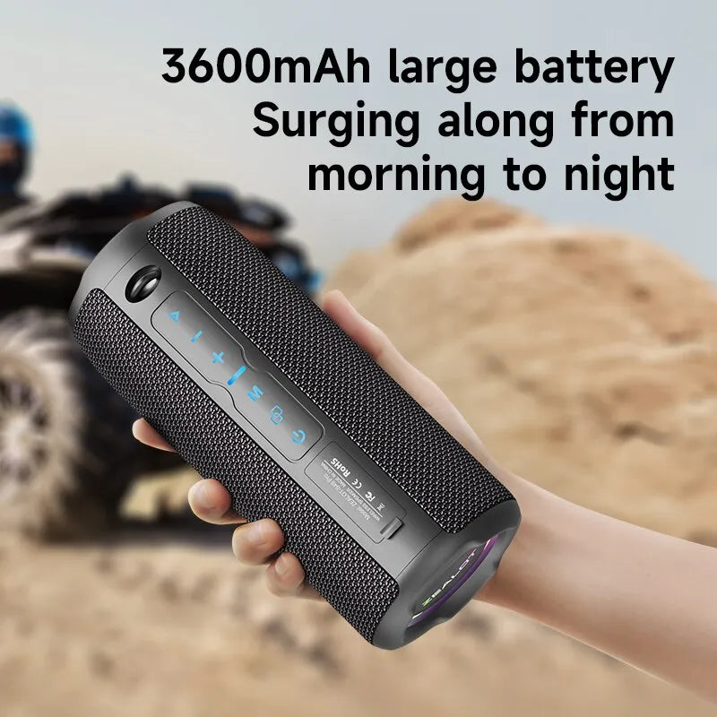 ZEALOT S49PRO Powerful 20W Portable Bluetooth Speaker: Waterproof IPX6, Enhanced Bass Boost, Dual Pairing, Long-lasting 3600Mah Battery for 10hr Playback