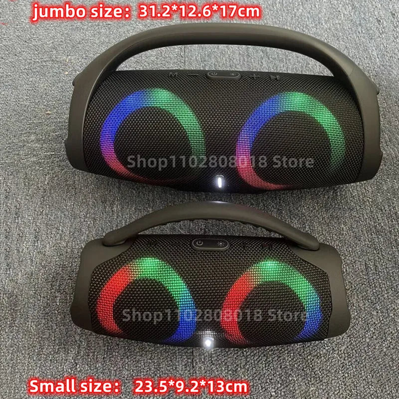 100W High Power Portable Bluetooth Speaker - Waterproof, Wireless Subwoofer with 360 Stereo Surround, RGB Colorful Lights, TWS, FM & Boombox