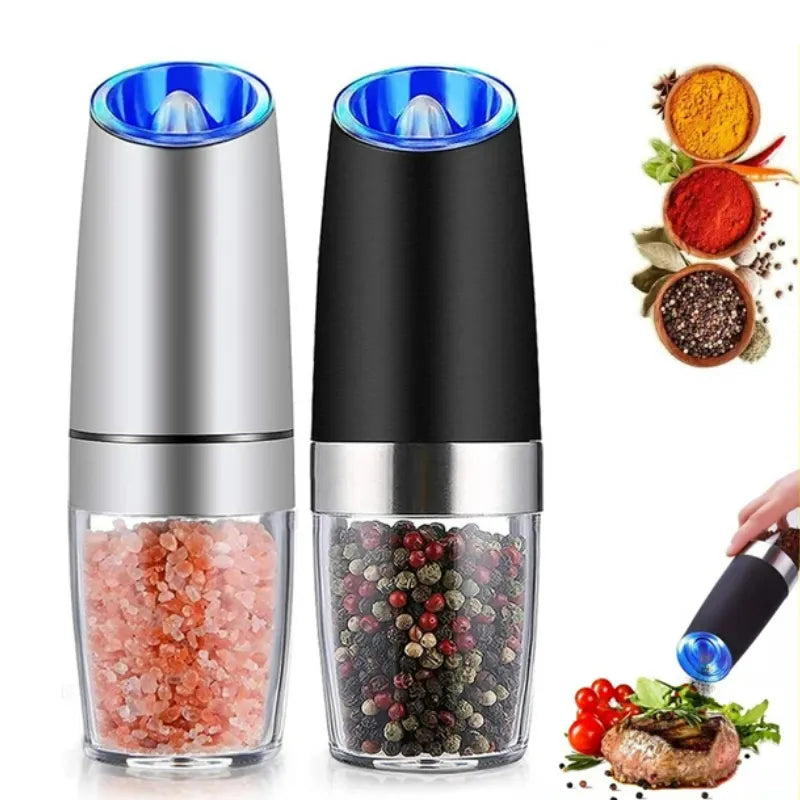 Automatic Gravity Induction Electric Pepper Mill - Herb, Spice, Coffee Grinder and Salt Shaker - Premium Kitchen Grinding Tool