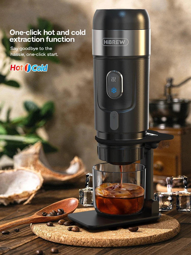 HiBREW Portable Espresso Machine H4A for Car & Home - Compatible with Nespresso Dolce Pod Capsules & Coffee Powder – DC 12V Coffee Maker