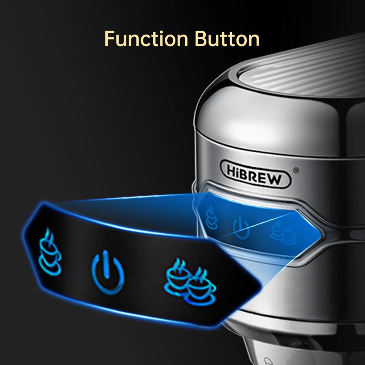 HiBREW Slim Semi-Automatic Stainless Steel Coffee Maker with 19 Bar Pressure for ESE POD, Powder Espresso, and Cappuccino - Hot Water H11 Machine