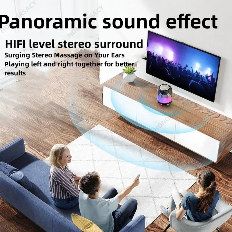 Harman Kardon L20, 4th Generation Wireless Bluetooth Speaker with 360-Degree LED Subwoofer, High Fidelity Sound Quality for Desktop, Creative Design, TF Compatible