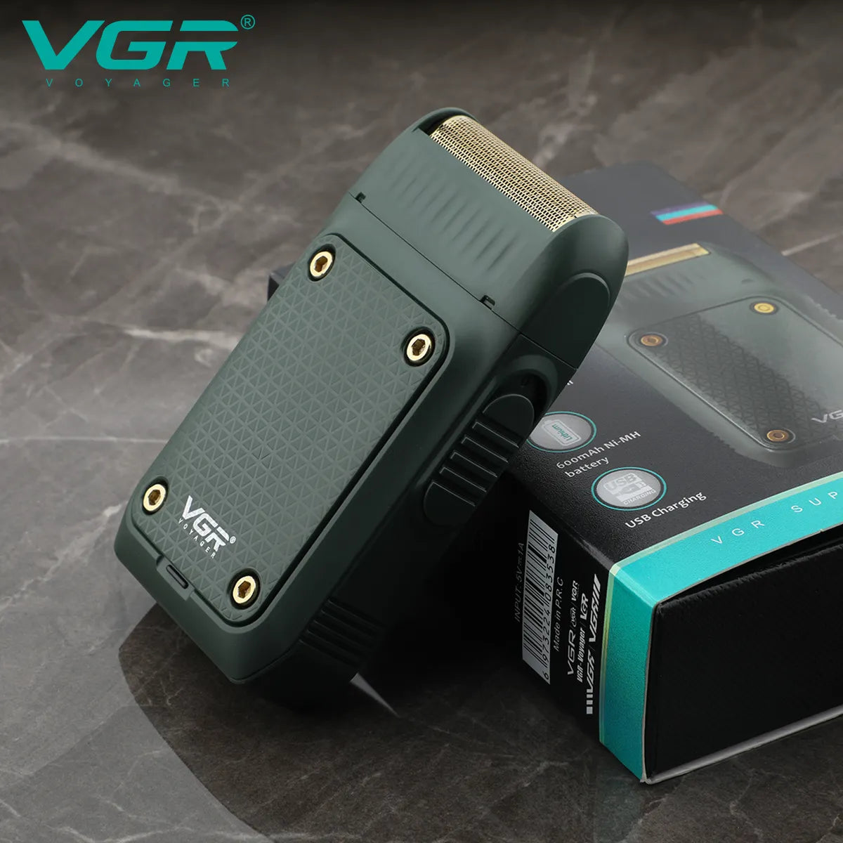 VGR V-353 Men's Electric Razor - Professional Portable Mini Beard Trimmer and Reciprocating Shaving Machine