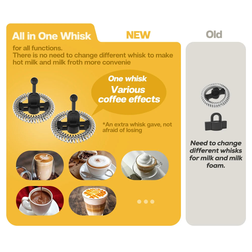 HiBREW M1A Fully Automatic Milk Frother - Hot and Cold Latte Cappuccino Mixer and Warmer, with Cool Touch