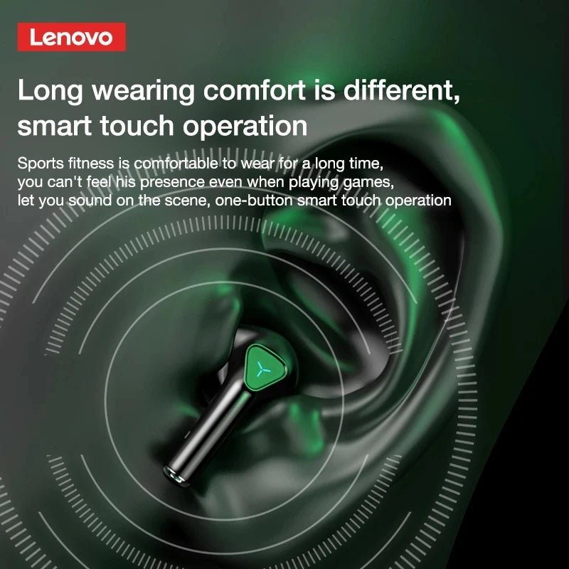 Lenovo GM5 Sports Headset - Bluetooth 5.0, Wireless TWS Gaming Earbuds with Low Latency, Microphone & HIFI Sound Quality