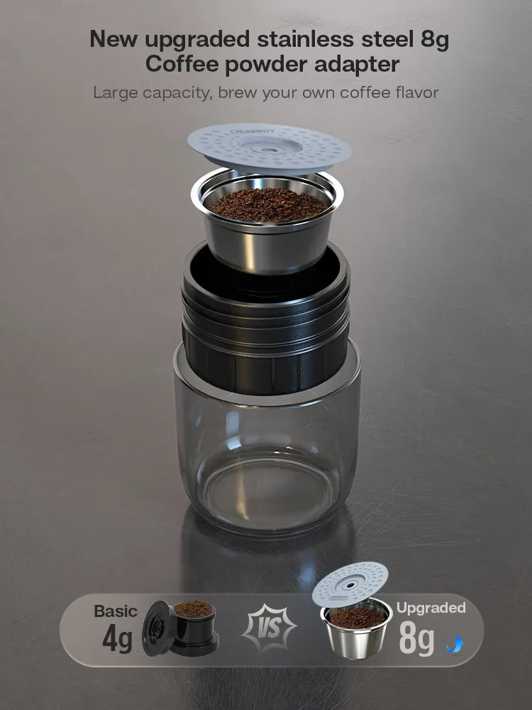 HiBREW Portable Espresso Machine H4A for Car & Home - Compatible with Nespresso Dolce Pod Capsules & Coffee Powder – DC 12V Coffee Maker
