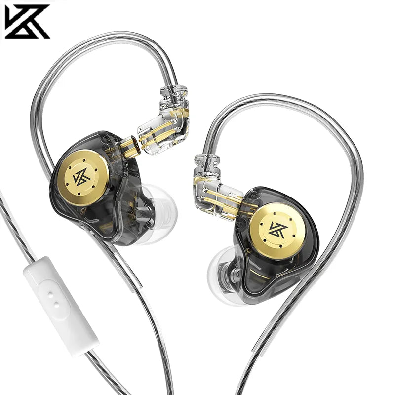 KZ EDX Pro In-Ear Monitor Headphones - HiFi Wired Earphones with Dynamic Bass Stereo, Noise Cancelling Features, Perfect for Gaming and Music