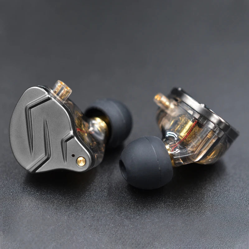 KZ ZSN Pro Metal Earphones: Hybrid Technology 1BA+1DD, High Fidelity Bass, In-Ear Monitor Earbuds, Sporty Noise Cancelling Headset