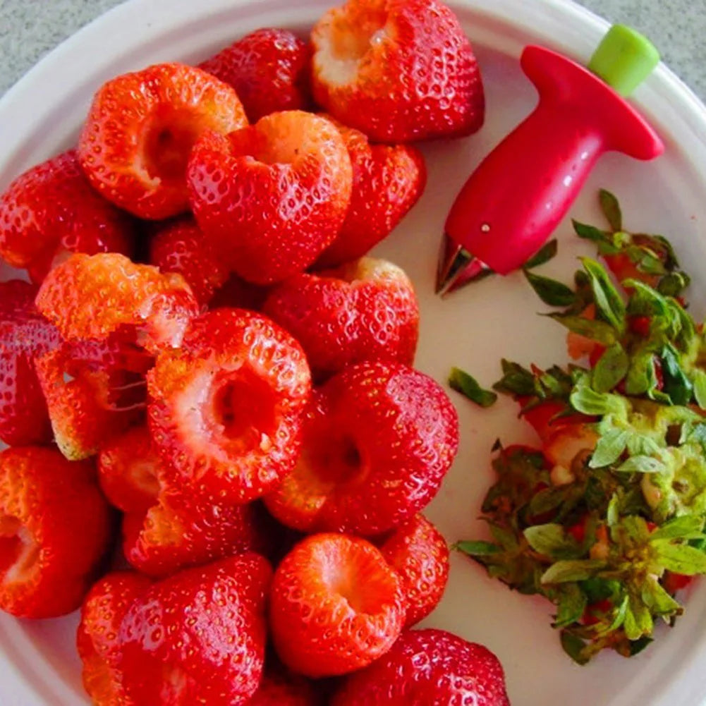 Strawberry Huller and Tomato Stalk Remover - Metal Stem Remover Tool for Fruit and Vegetables - Kitchen Gadget for Removing Stems and Leaves - Free Shipping