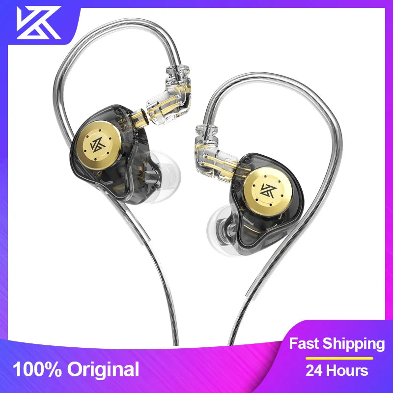 KZ EDX Pro In-Ear Monitor Headphones - HiFi Wired Earphones with Dynamic Bass Stereo, Noise Cancelling Features, Perfect for Gaming and Music