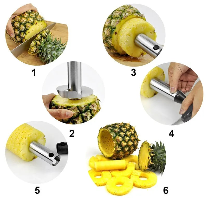 Stainless Steel Pineapple Slicer, Peeler, Cutter, and Parer Knife - Kitchen Fruit Tools for Cooking - Kitchen Accessories & Gadgets