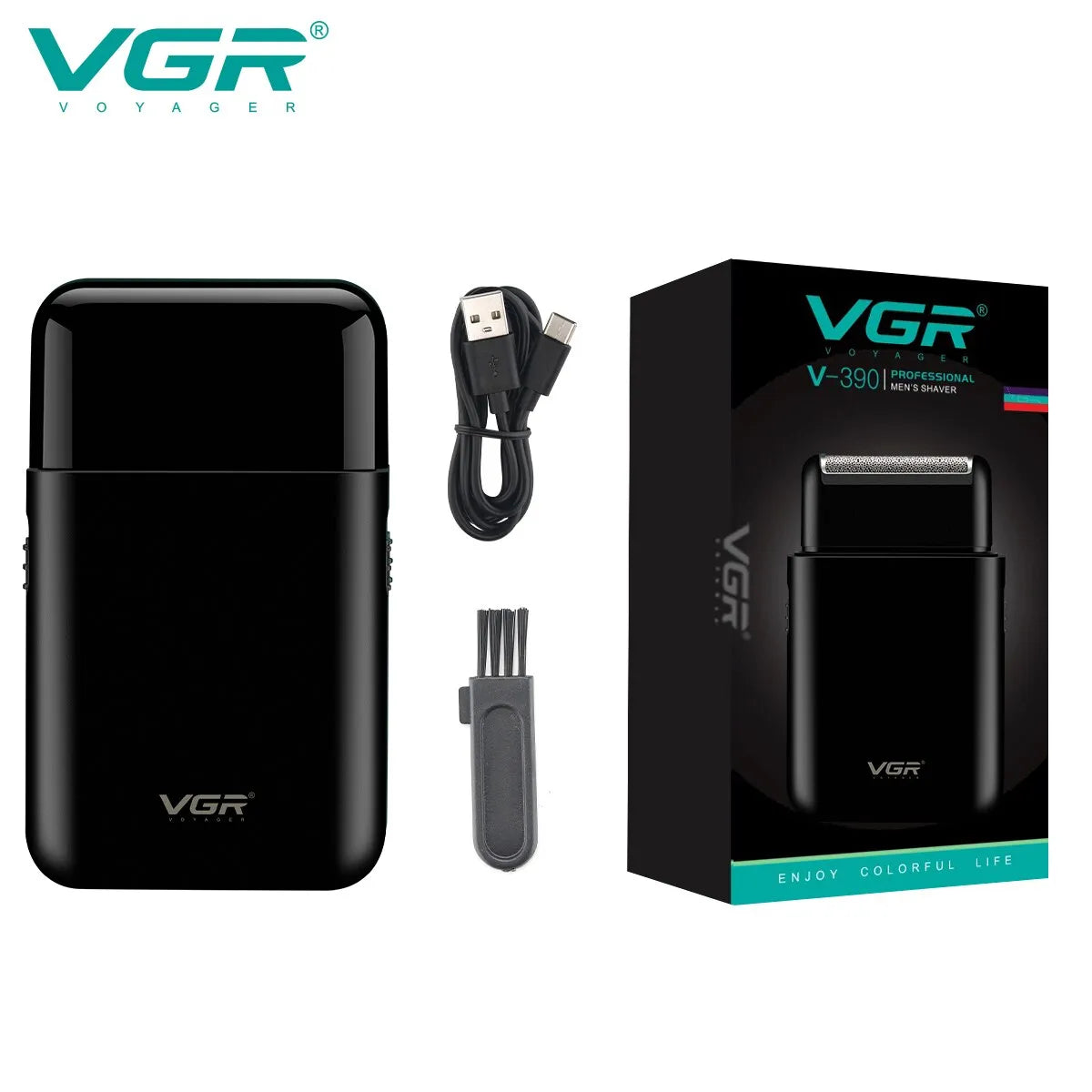 VGR V-390 Professional Electric Shaver and Beard Trimmer - Portable, USB Chargeable Mini Shaving Machine for Men