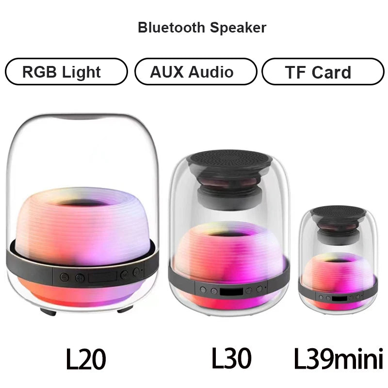 Harman Kardon L20, 4th Generation Wireless Bluetooth Speaker with 360-Degree LED Subwoofer, High Fidelity Sound Quality for Desktop, Creative Design, TF Compatible