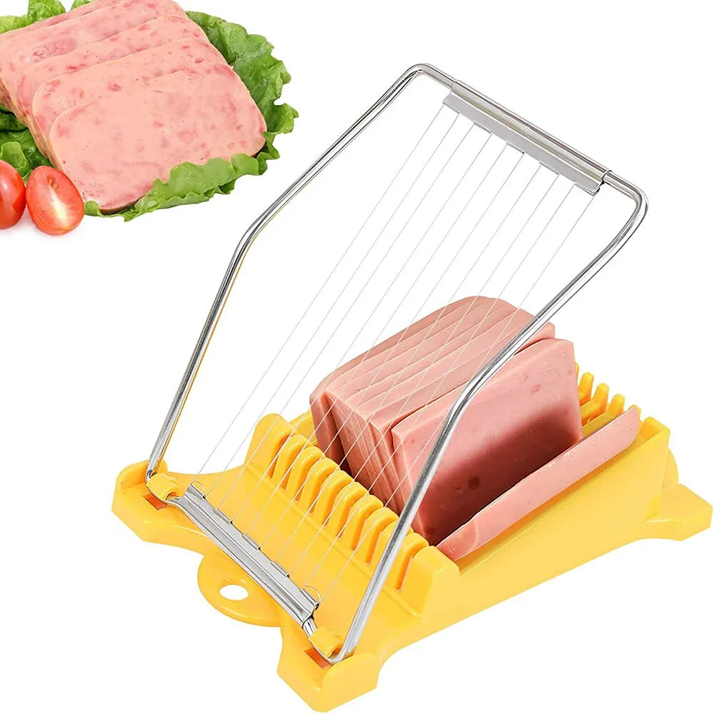 Stainless Steel Multi-Function Luncheon Meat Egg Cutter: Kitchen Gadget for Food, Banana, Cheese, and Strawberry Slicing