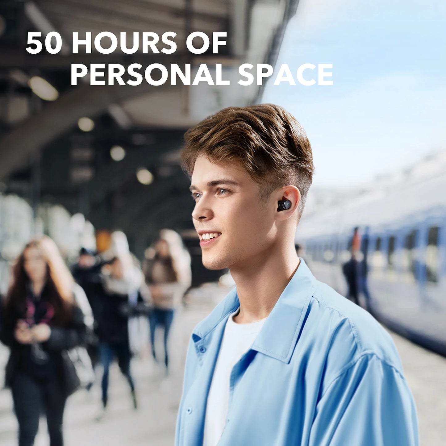 Soundcore Anker A40 Wireless Earbuds - Adaptive Noise Cancellation, Superior Sound Quality, Long 50-Hour Battery Life, Comfort Fit
