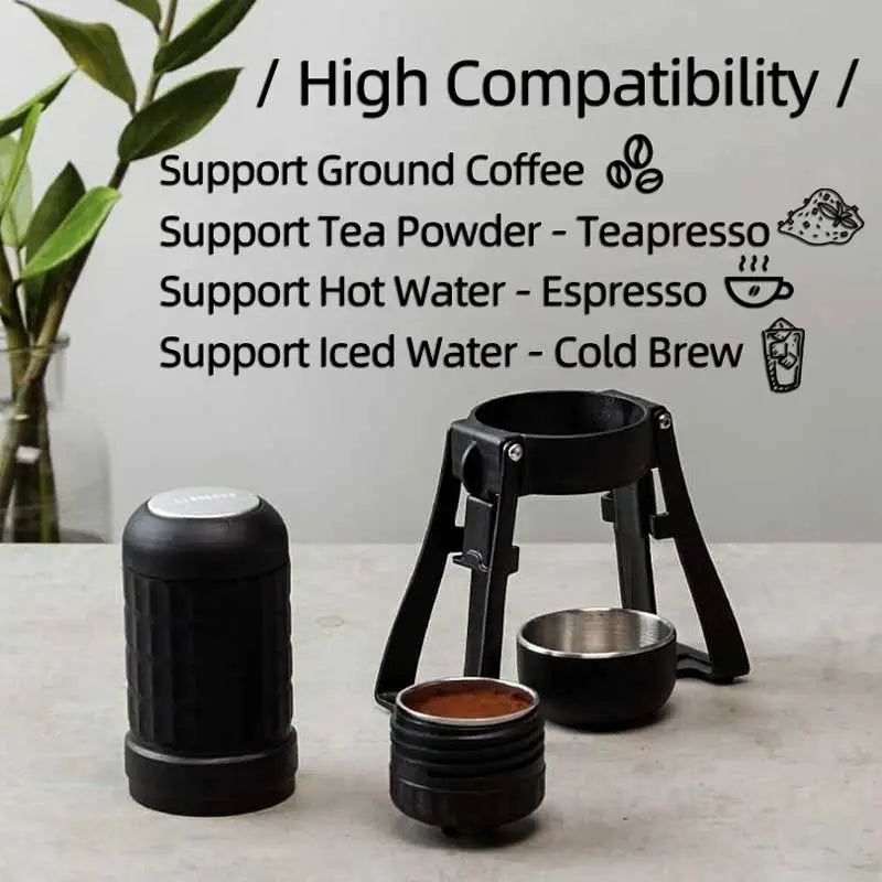 STARESSO Mirage SP300 PLUS Portable Espresso Maker - Quick Brew 180ml Manual Coffee Pot for Creamy Double Espresso Shots