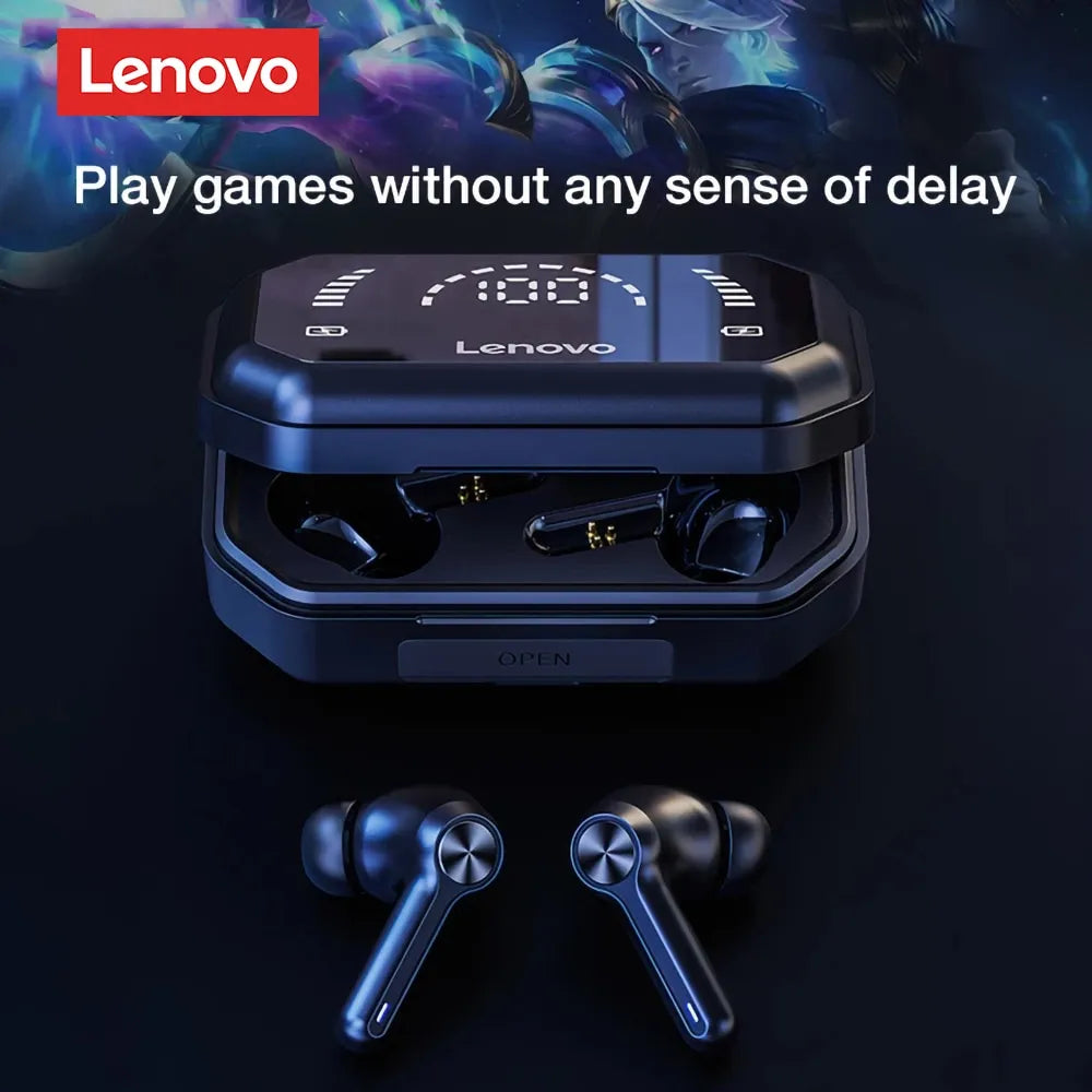 Lenovo LP3 Pro Bluetooth 5.0 Wireless Earphones, HIFI Music Gaming Headset with 1200mAh Battery- TWS Earbuds Display