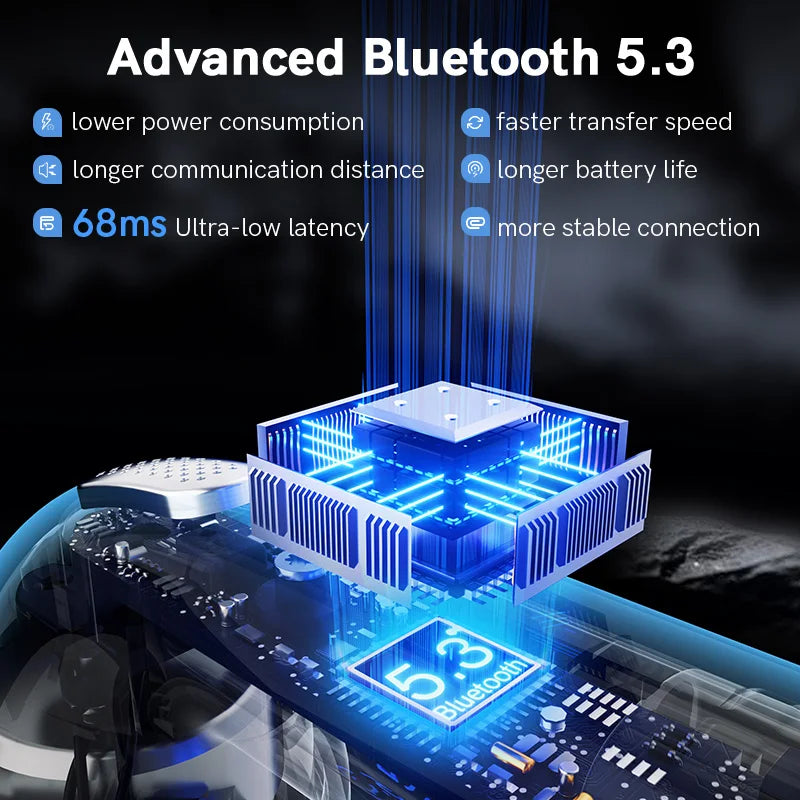 QCY T20 TWS Bluetooth 5.3 Wireless Earbuds - Low Latency, HIFI Sound, 13mm Driver, Quad-Microphone ENC for HD Calls