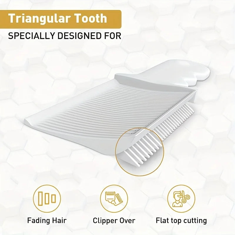 Single Men's Hairdressing Tool - Flat Spade Shape Cutting Comb, Perfect for Oil-based Gradual Trimming Hairstyles