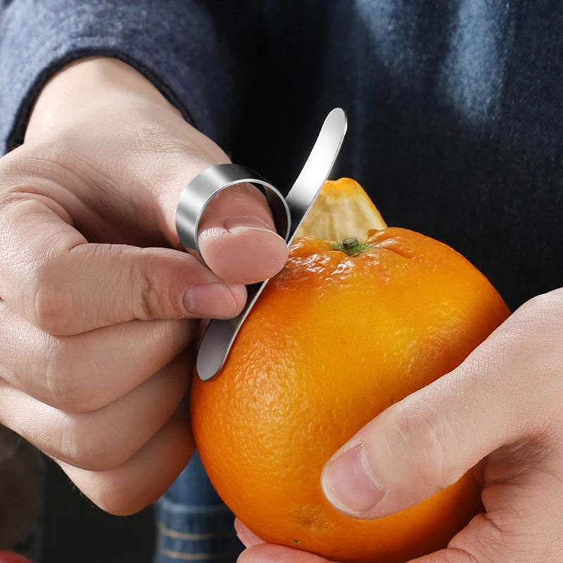 Stainless Steel Lemon Zester & Grater with Orange Peeler - Citrus Fruit Peeling Knife, Kitchen Gadgets & Bar Accessories
