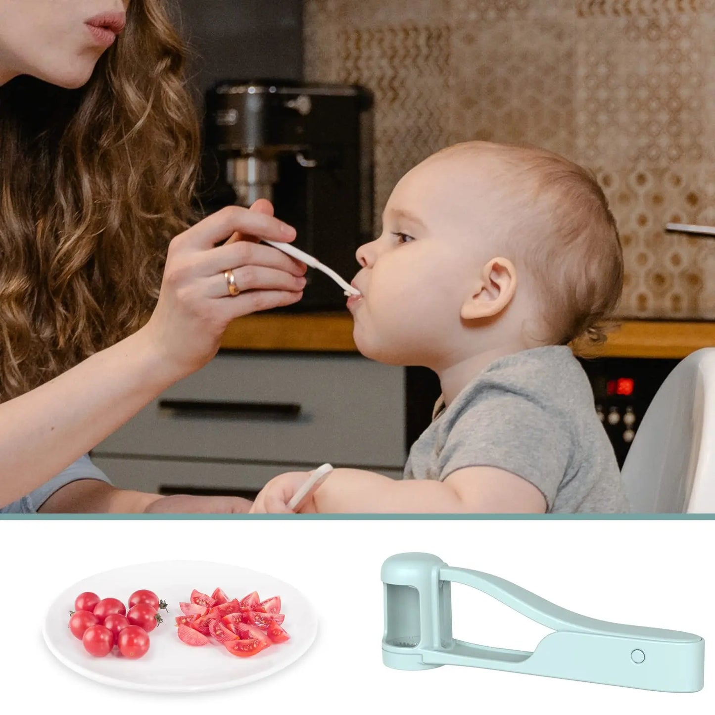 Premium Tomato Slicer Cutter - Grape & Cherry Fruit Salad Splitter: Small Kitchen Accessory & Cut Gadget for Babies