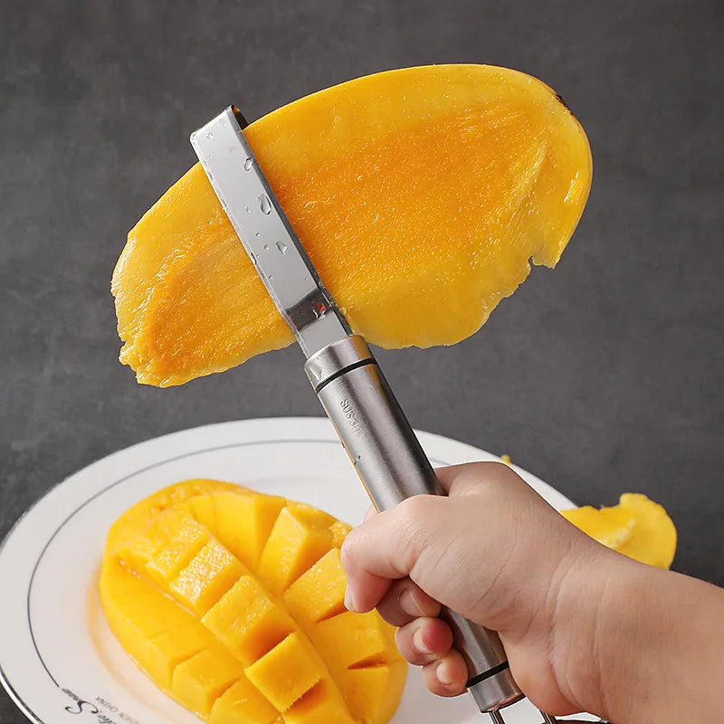 Premium Mango Slicer and Peeler - Efficient Fruit Cutter, Kitchen Gadget with Coring & Dicing Features