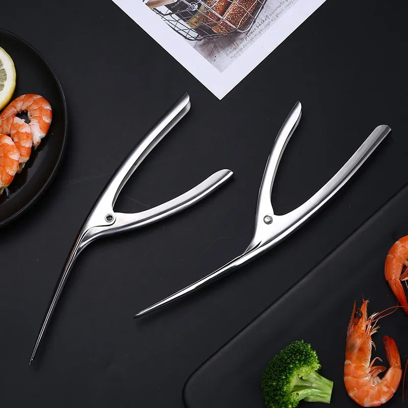 Stainless Steel Shrimp Peeler - Creative and Convenient Kitchen Gadget for Seafood Cooking