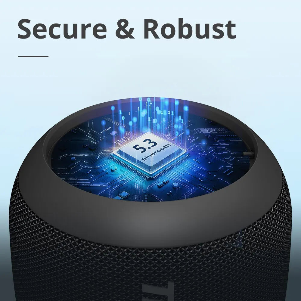 Tronsmart T7 Mini Portable Speaker: Wireless and Bluetooth 5.3 Enabled, with Balanced Bass, IPX7 Waterproofing, Perfect for Outdoor Use, Compatible with All Phones