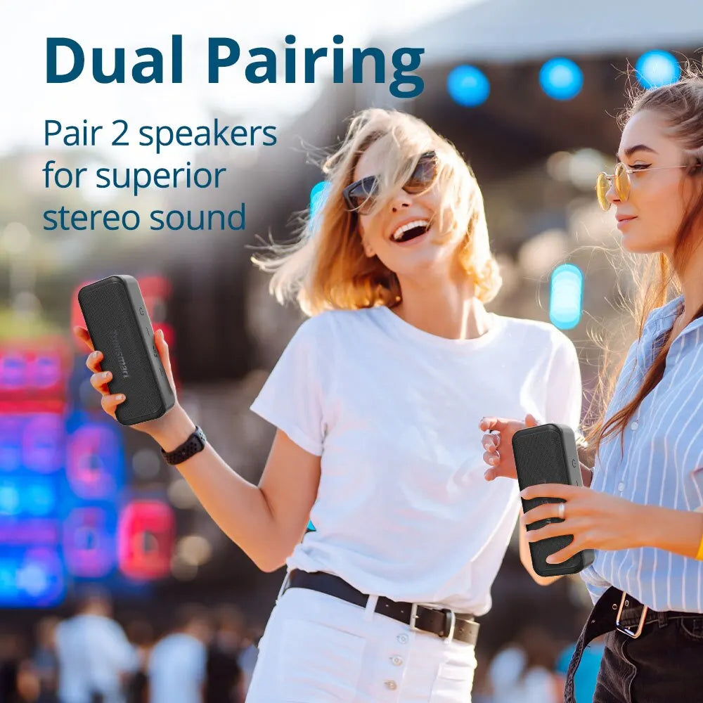 Tronsmart T2 Mini 2023 Outdoor Portable Bluetooth Speaker with IPX7 Waterproof Rating, 24H Playtime, and Micro SD Support