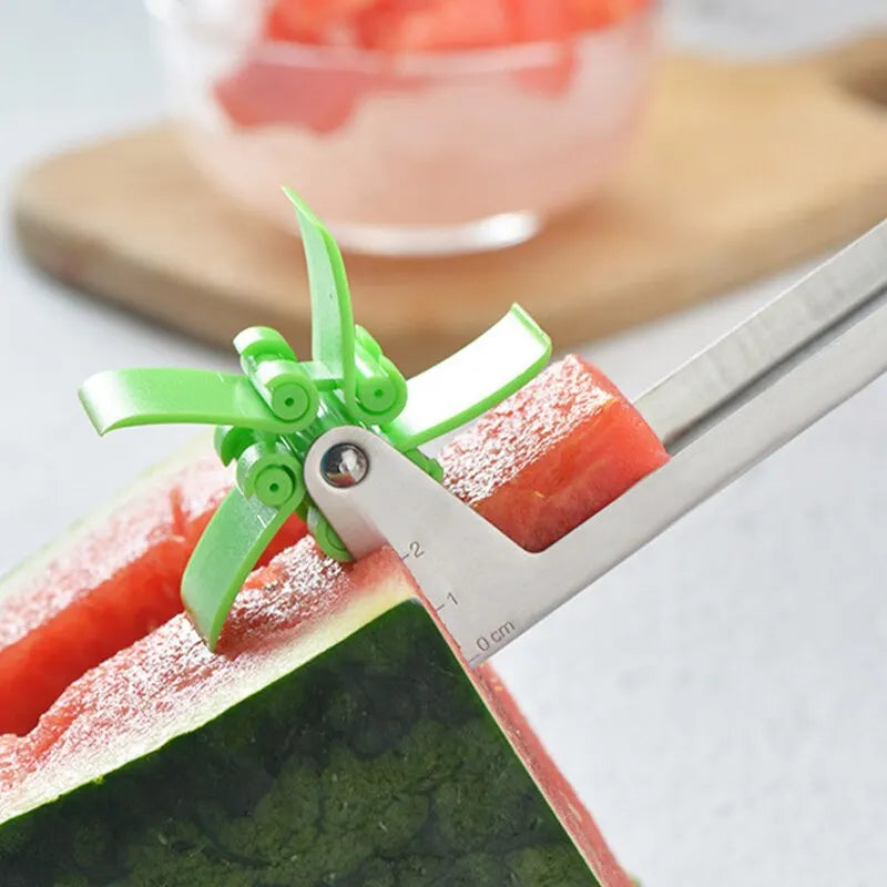 Stainless Steel Windmill Shape Watermelon Cutter - Salad Fruit Slicer Kitchen Gadget