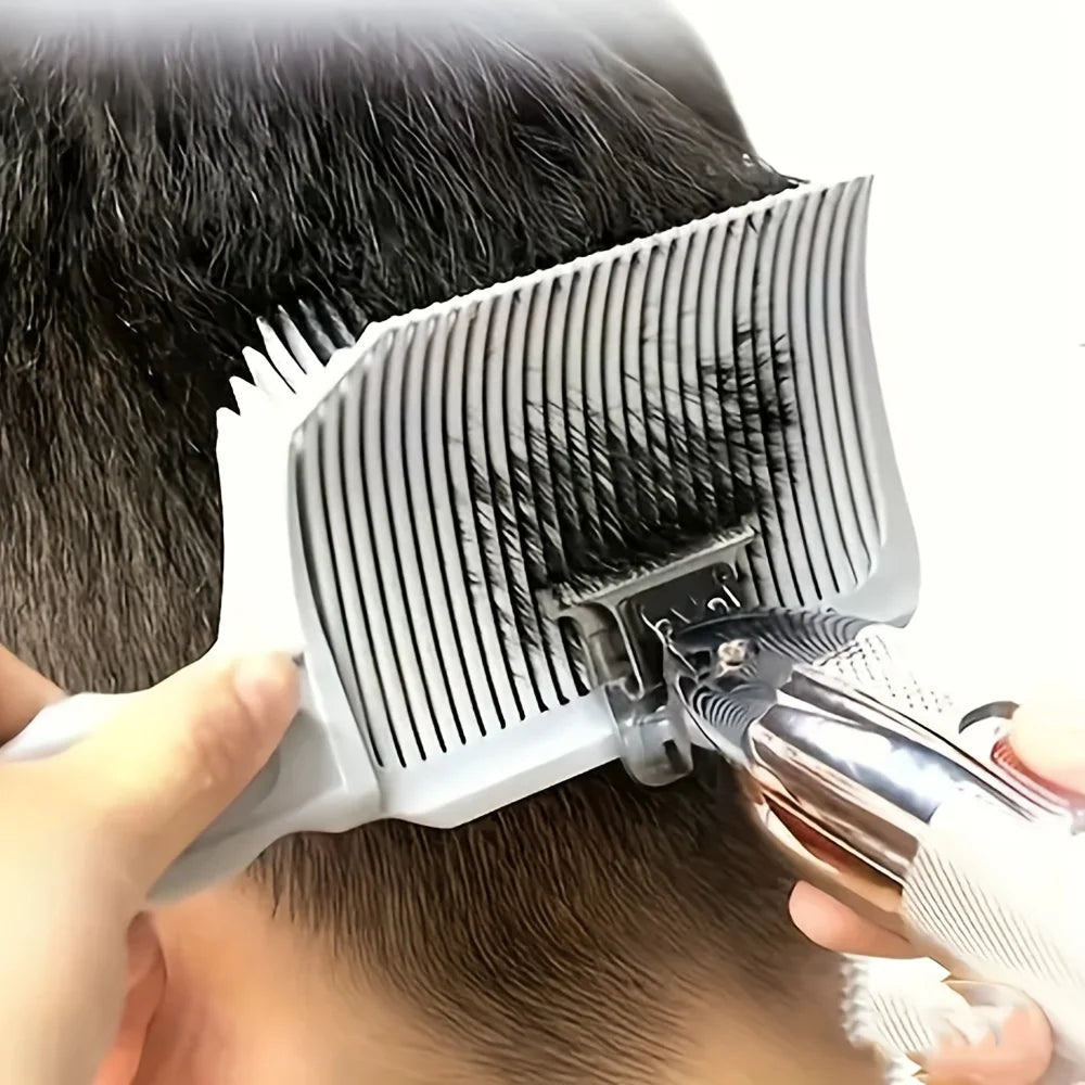 Single Men's Hairdressing Tool - Flat Spade Shape Cutting Comb, Perfect for Oil-based Gradual Trimming Hairstyles