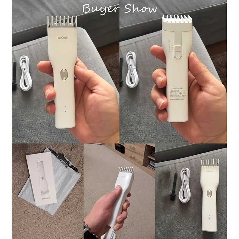 Professional ENCHEN Boost Cordless Hair Clippers - USB Electric Hair Trimmer for Men, Adults, Kids - Rechargeable Hair Cutting Machine