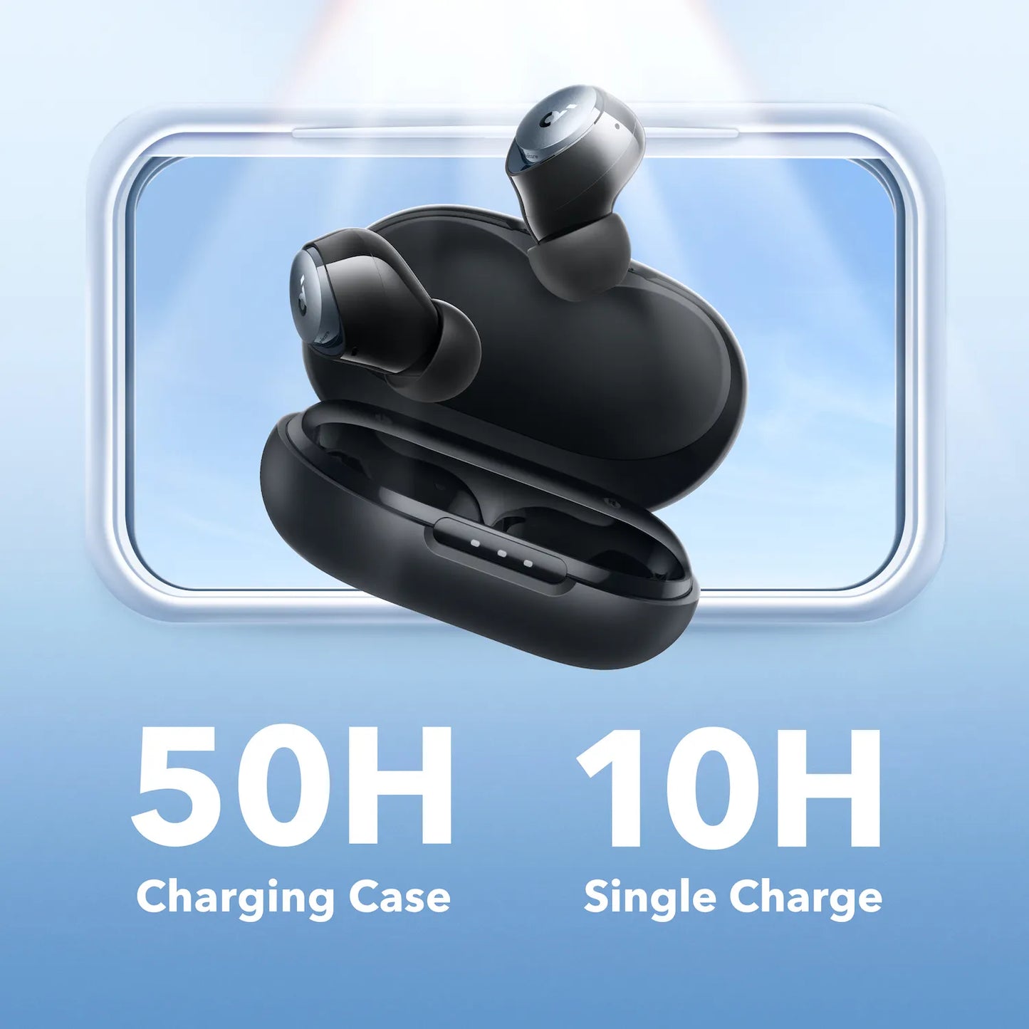 Soundcore Anker A40 Wireless Earbuds - Adaptive Noise Cancellation, Superior Sound Quality, Long 50-Hour Battery Life, Comfort Fit
