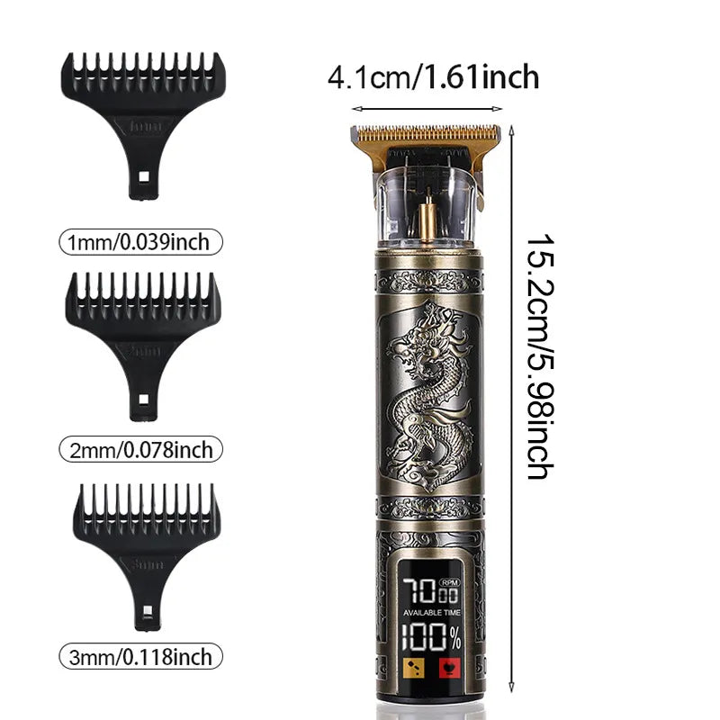 T9 Three-Speed Hair Clipper - Electric Shaver for Men - Perfect Gift for Boyfriend - Barbershop Grade Hair Trimming Machine