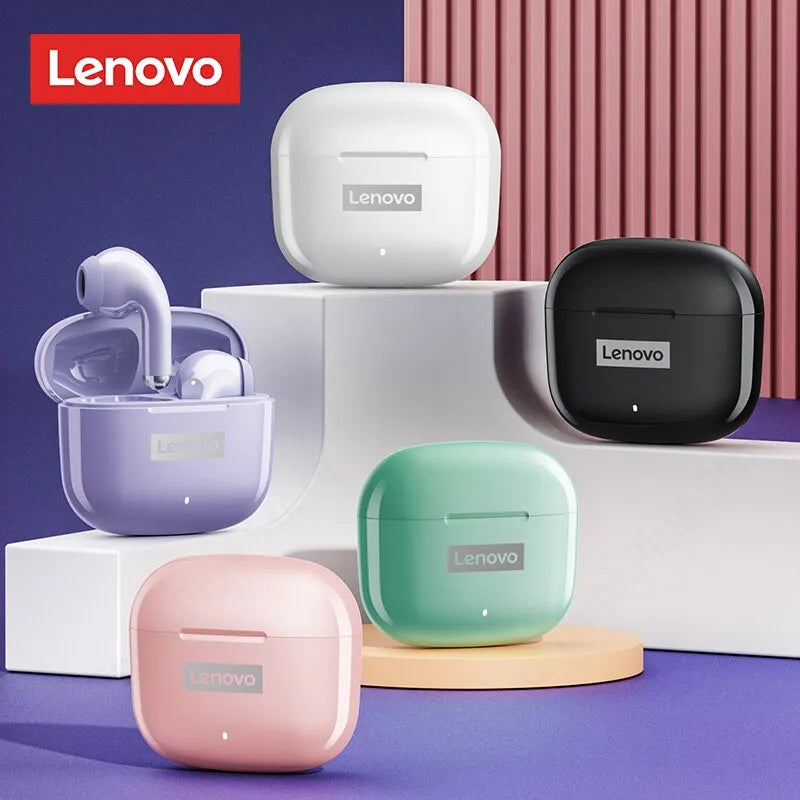 Lenovo LP40 Pro Wireless Earphones - Bluetooth 5.0, Waterproof Sports Headphones, Mic Touch Control, TWS Headset