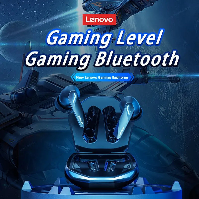Lenovo GM2 Pro Wireless Gaming Earphones - Bluetooth 5.3, In-Ear Sports Headset, 30hr Battery, Low Latency, Dual Mode Music, New