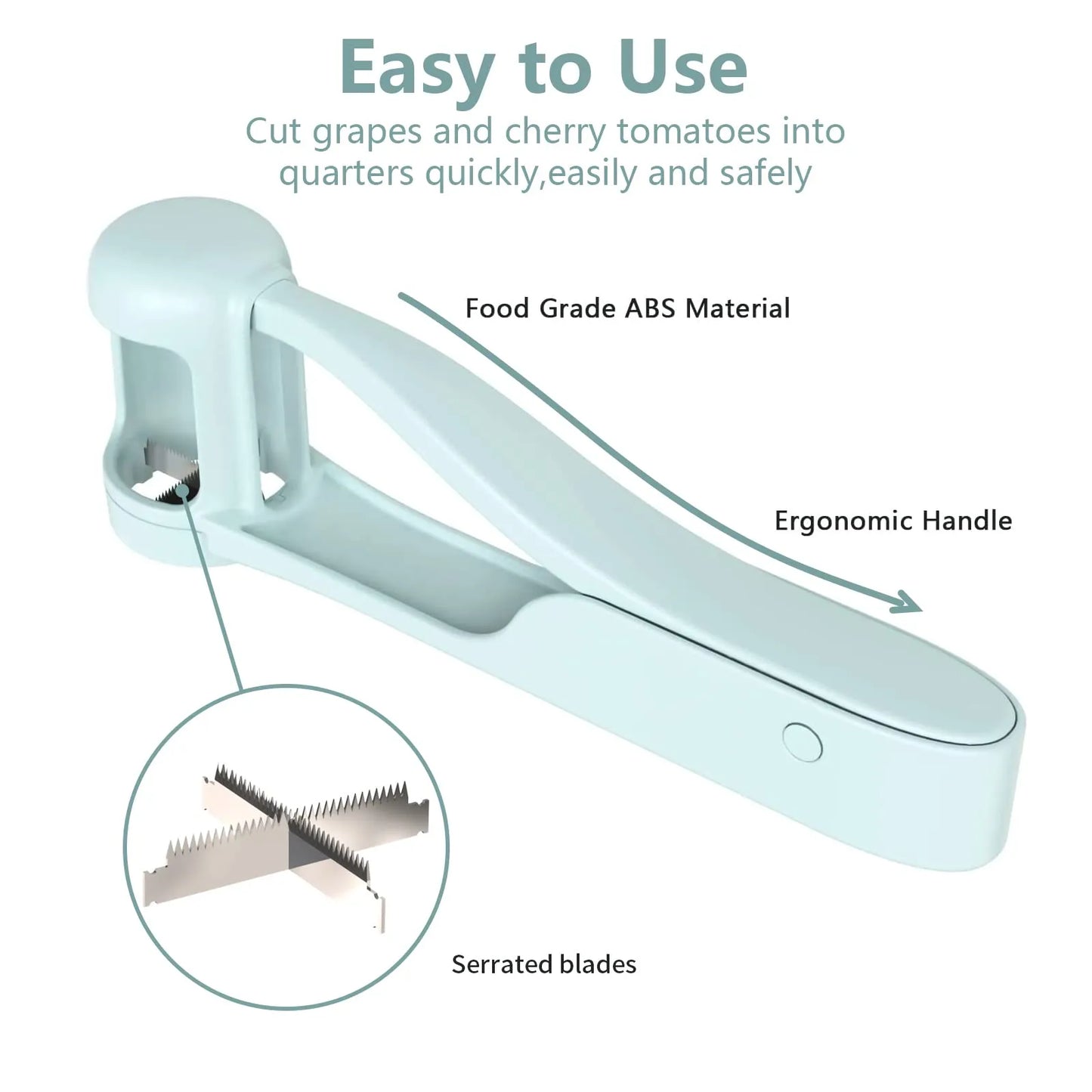 Premium Tomato Slicer Cutter - Grape & Cherry Fruit Salad Splitter: Small Kitchen Accessory & Cut Gadget for Babies