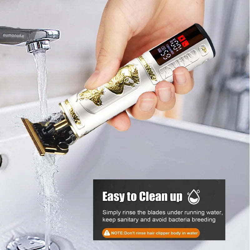 Men's Electric Barber Clipper - New Hair Cutting Machine, Beard Trimmer, & Shaver for Professional Barber Shop Use